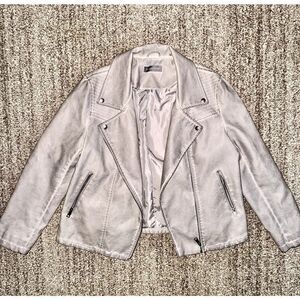 Bagatelle Women's Faux Leather Tan Motorcycle Jacket